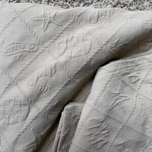 LINEN SOURCE Tan Matelesse King 120x118 Coverlet Quilt Cotton Ocean Theme Set